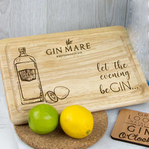 Laser engraved wooden chopping board